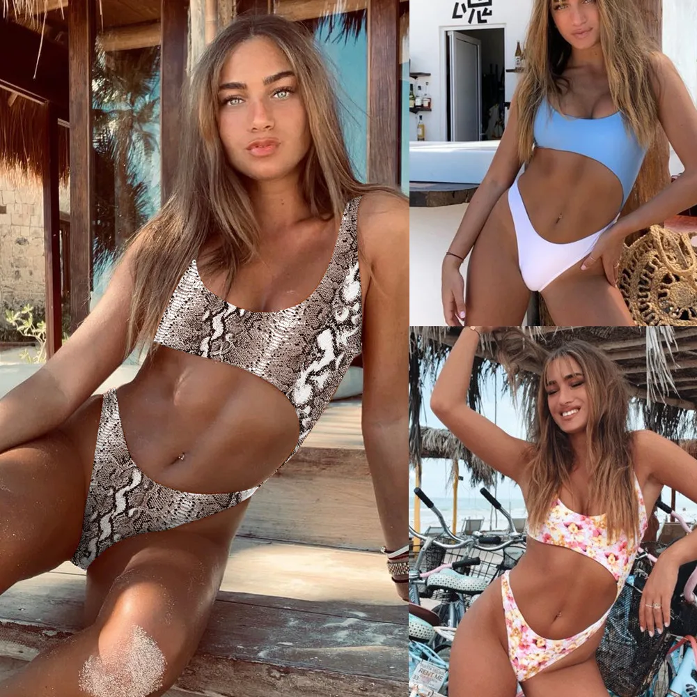 

Summer Women States Eexy Snake Print Printed Bikini Explosion Female Swimsuit Bikini ZY009 1