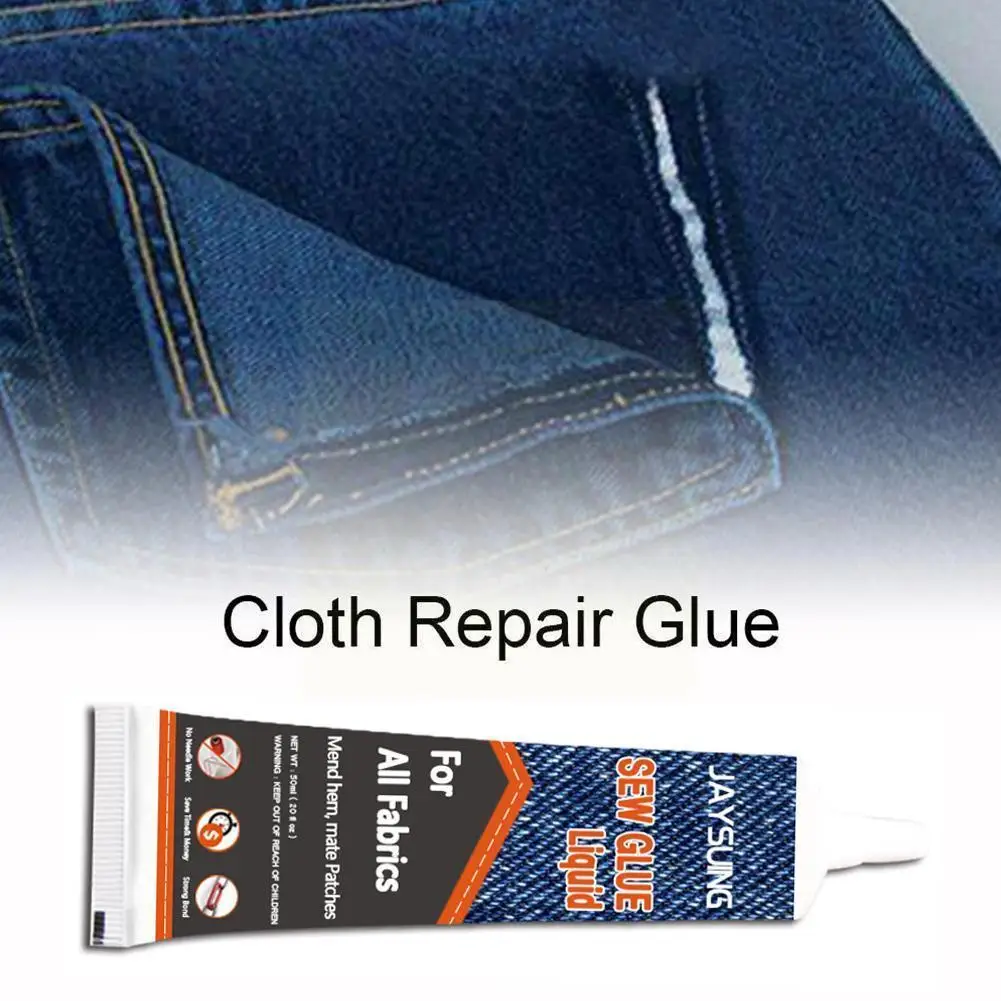 

30ml Secure Stitch Liquid Sewing Solution Kit No Sew No Tack Fast Sew Glue Repair Bonding cleaner Glue Fabric kitchen Cloth R9P5