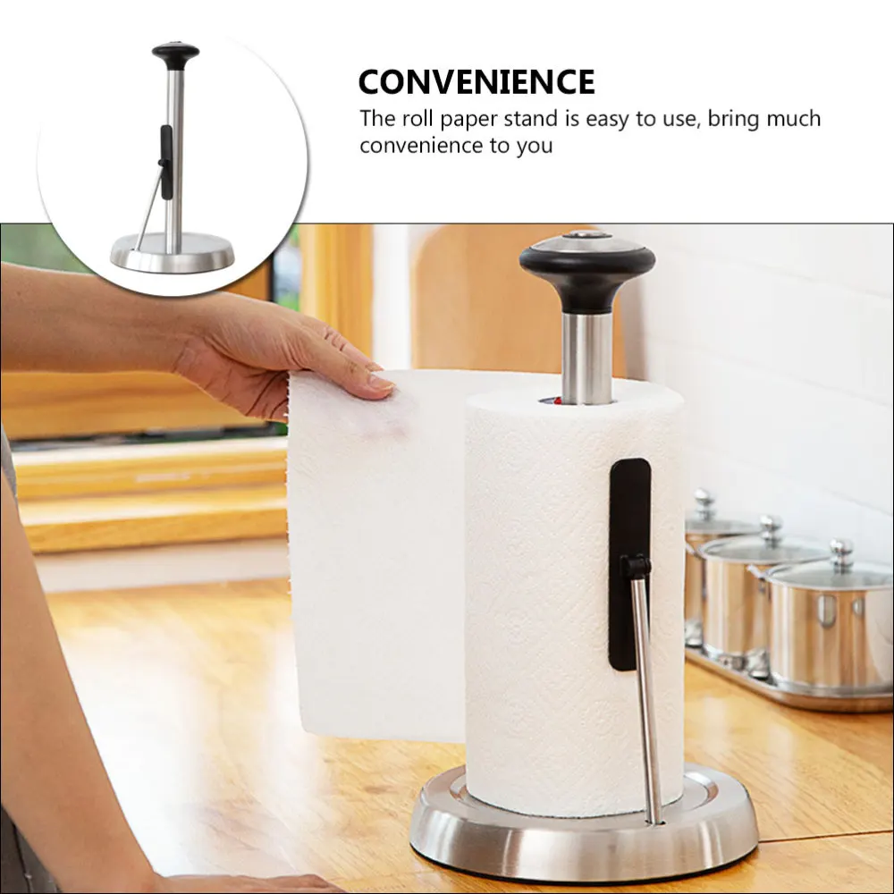 

1pc Vertical Tissue Holder Napkin Rack Kitchen Roll Paper Rack (Assorted Color)