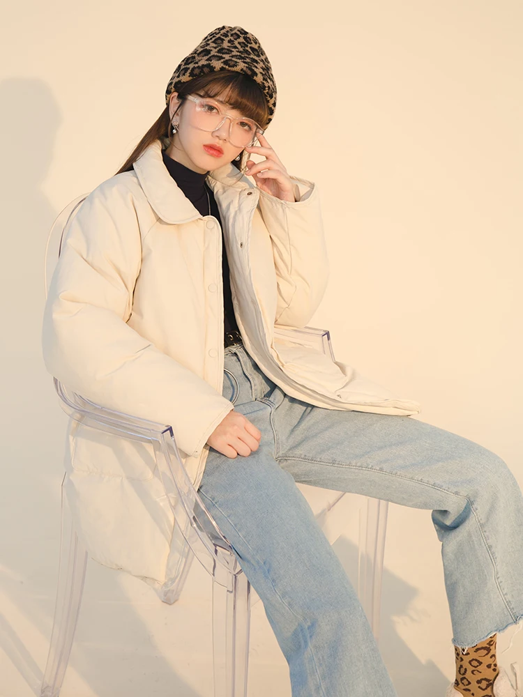 Женская зимняя верхняя одежда 2019 пальто корейская мода повседневные свободные