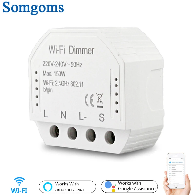 DIY wifi умный диммер светильник светодиодный Tuya APP пульт дистанционного управления выключатель модуль 1 комплект 1/2 способ работы с Alexa Google Home