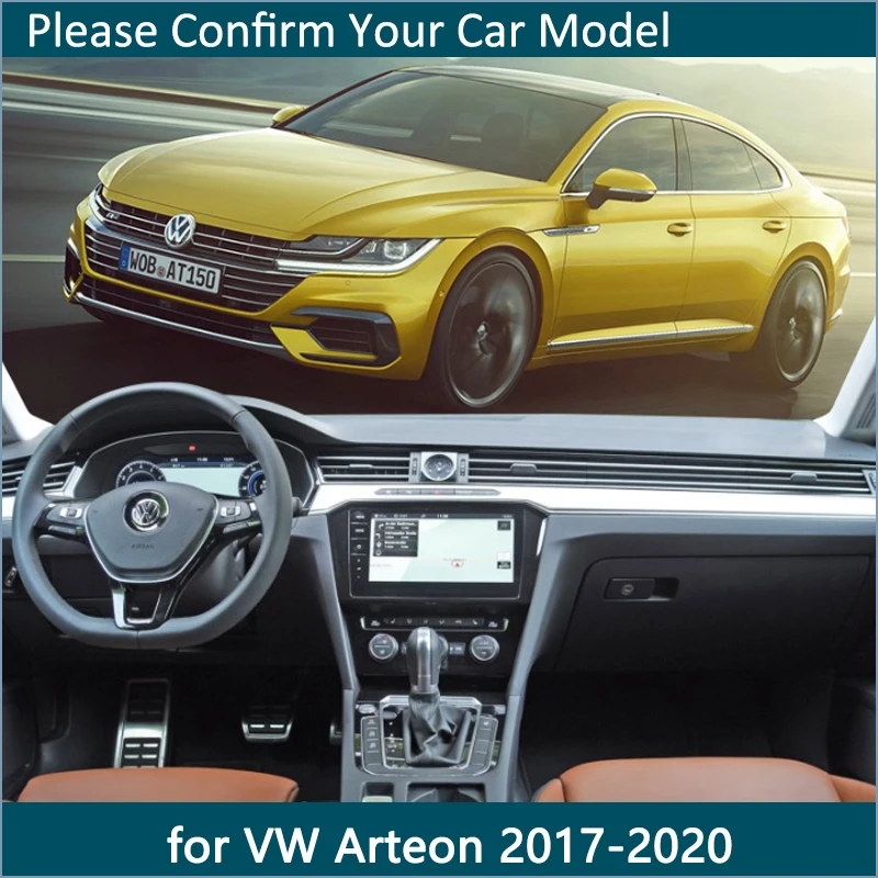 Противоскользящий коврик для приборной панели Volkswagen VW Arteon 2017 2018 2019 2020 Внутренний