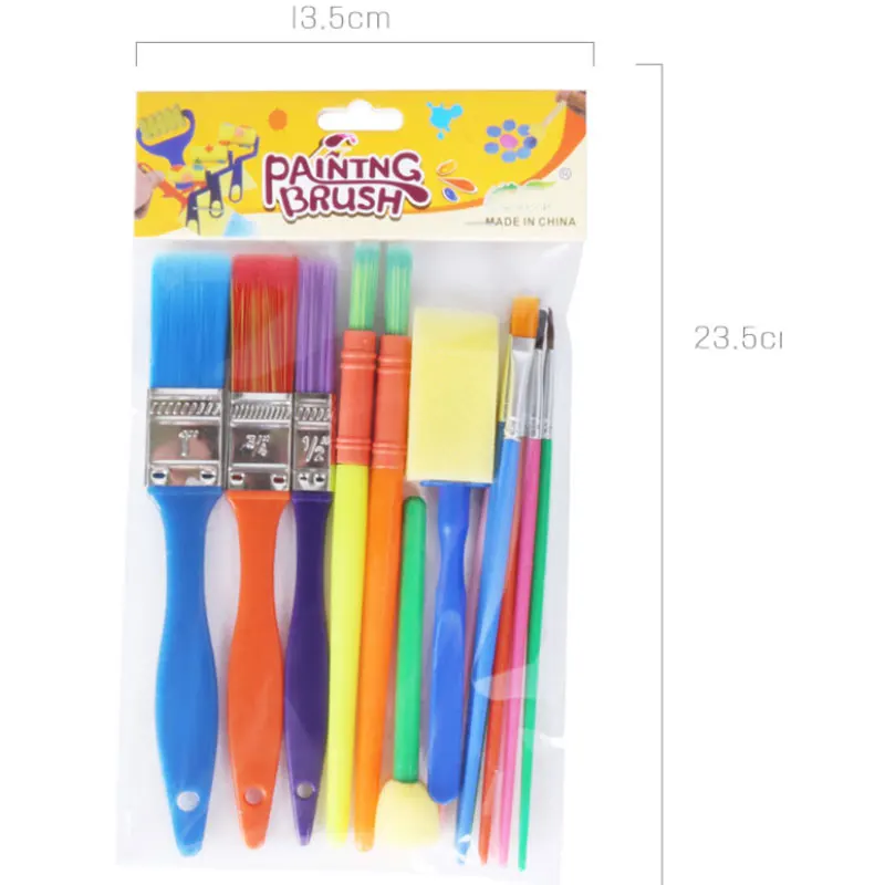 

15pcs/set Plactic Handel Children DIY Graffiti Art Painting Brush Sponge Painting Tool peinture par numero