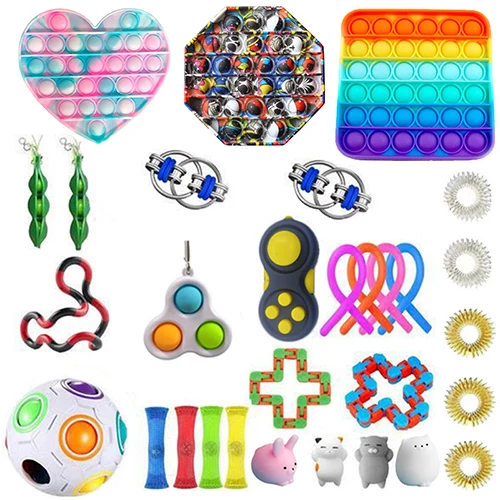 

Fidget Toys 22/24/30pcs Anti Stress Set Stretchy Strings Gift Pack Adults Children Squishy Sensory Antistress Relief Figet Toys