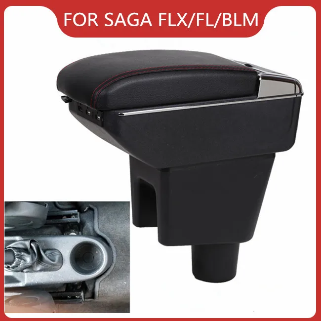 

CAR ARMREST FOR PROTON SAGA FLX/FL/BLM 2008-2019 Car Accessories Console Box Center Arm Rest With Cup Holder Ashtray Storage Box