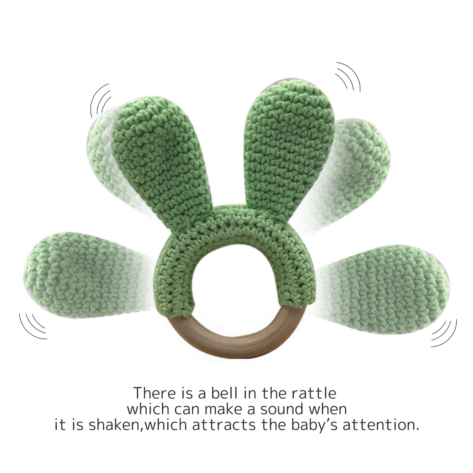 Детские игрушки для новорожденных 1 шт. деревянный Прорезыватель зубов вязаная