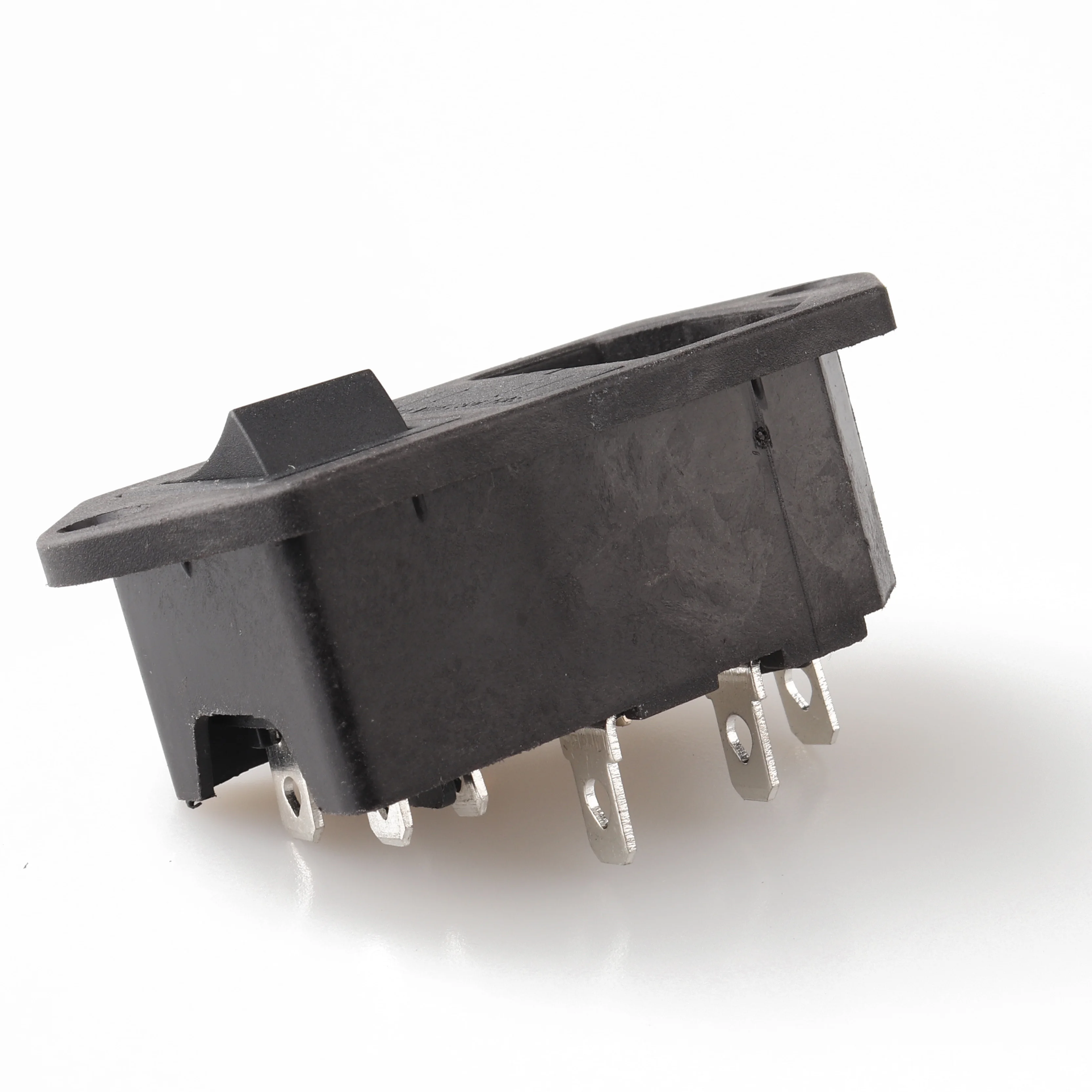 LZ-14-F19 AC Power Socket with Black Switch and Single Fuse Both Screw Type |