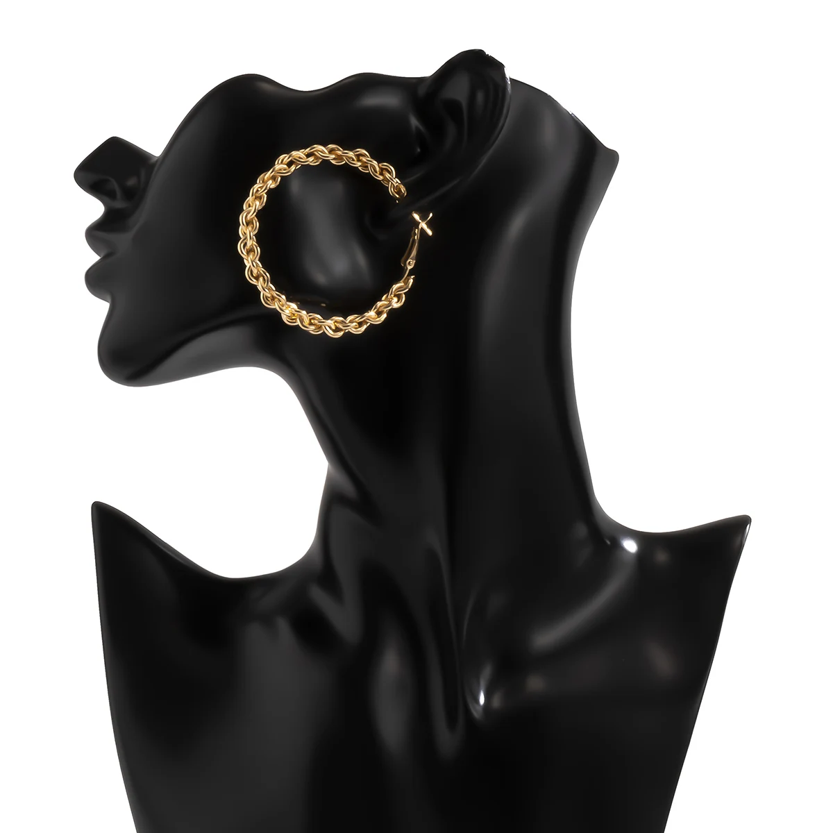 

Bohemian Gold Color Big Iron Earrings Fashion Geometric Circle Hoop Earrings For Women Girls Punk Brinco Jewelry Wholesale Gifts