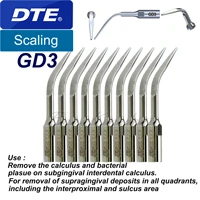 10pcs woodpecker dte dental ultrasonic scaler tips sugragingival scaling remove interdental calculus gd3 fit nsk satelec