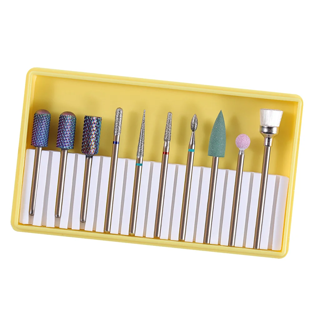 

1 набор сверл для ногтей профессиональная Керамическая электрическая Шлифовальная головка для полировки ногтей (желтая)