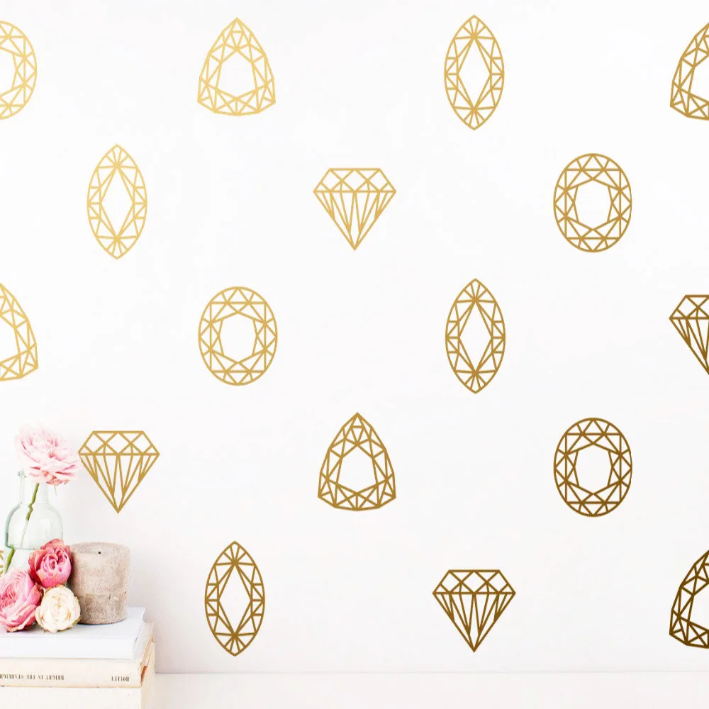 

3D красивые алмазные наклейки на стену, современный Декор для дома акриловое украшение для детской комнаты, украшение для детской комнаты, д...