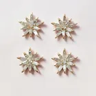 10 шт. 22*23 мм модный металлический сплав KC Золотой Кристалл Стразы Цветы соединители Шарм DIY Ювелирные изделия Аксессуары