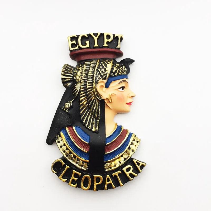 

QIQIPP Egypt Creative Tourism Memorial Decoration Crafts Three-dimensional Egyptian Queen Cleopatra Magnetic Fridge Magnet
