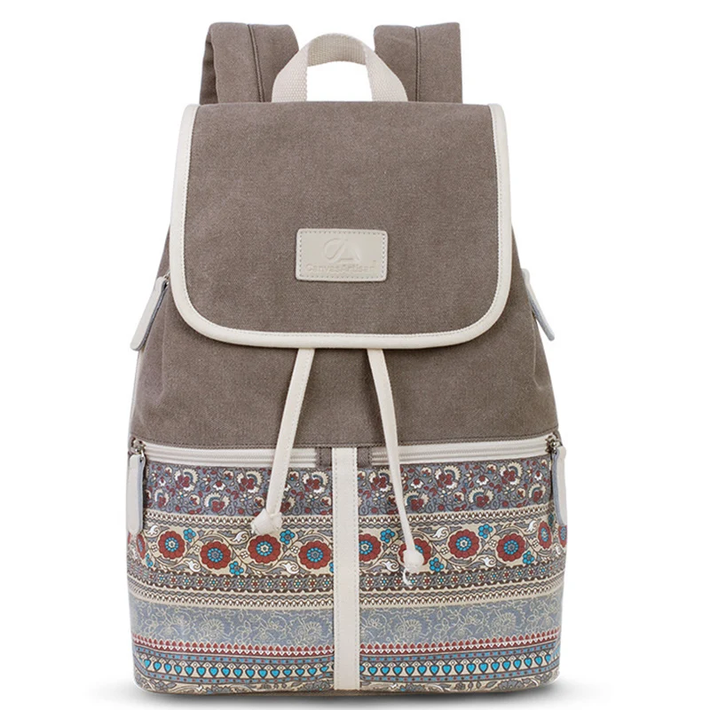 New Women Canvas Backpacks Teenager Girl School Bags Female Vintage Shoulder Bag Travel Bagpack High Capacity Rucksack Mochilas