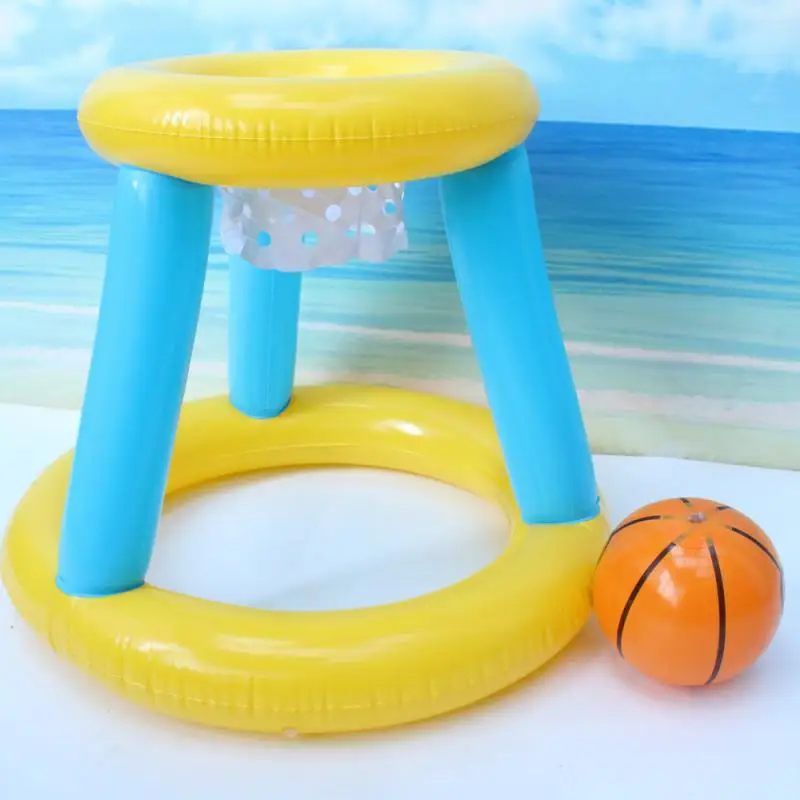 2021 Summer Floating Hoop Ring Inflatable Water Sports Funny Basketball Toss Game Swimming Rings Children Pool Toy | Спорт и
