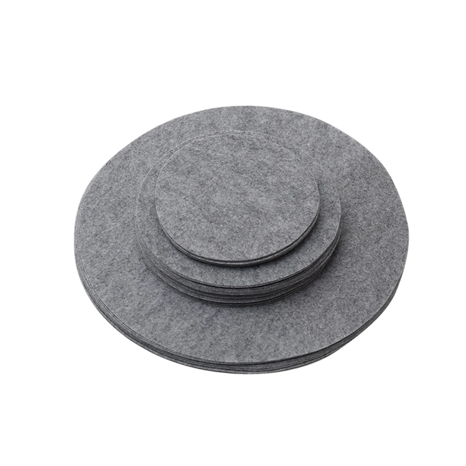 

48pcs Soft Divider Storage Durable Gray Home Anti Friction Felt Plate Dinnerware Hassle Free Separators Round Protective Kitchen