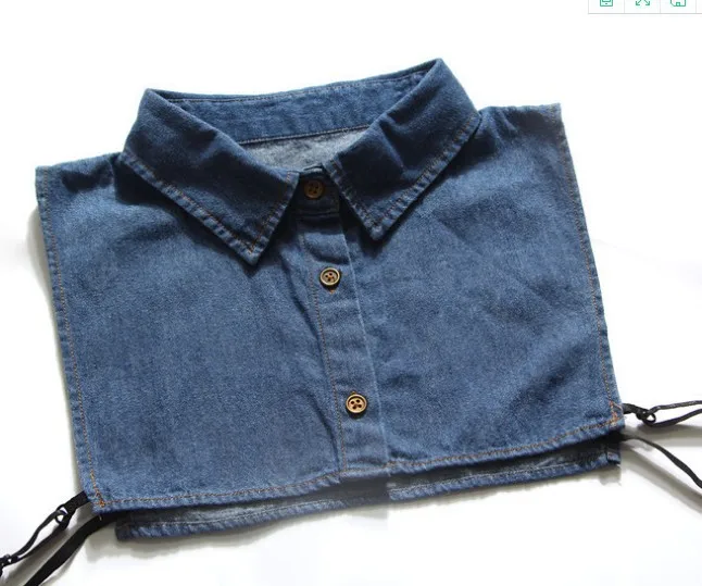 Linbaiway джинсовый имитационный воротник женская рубашка с ложным воротником