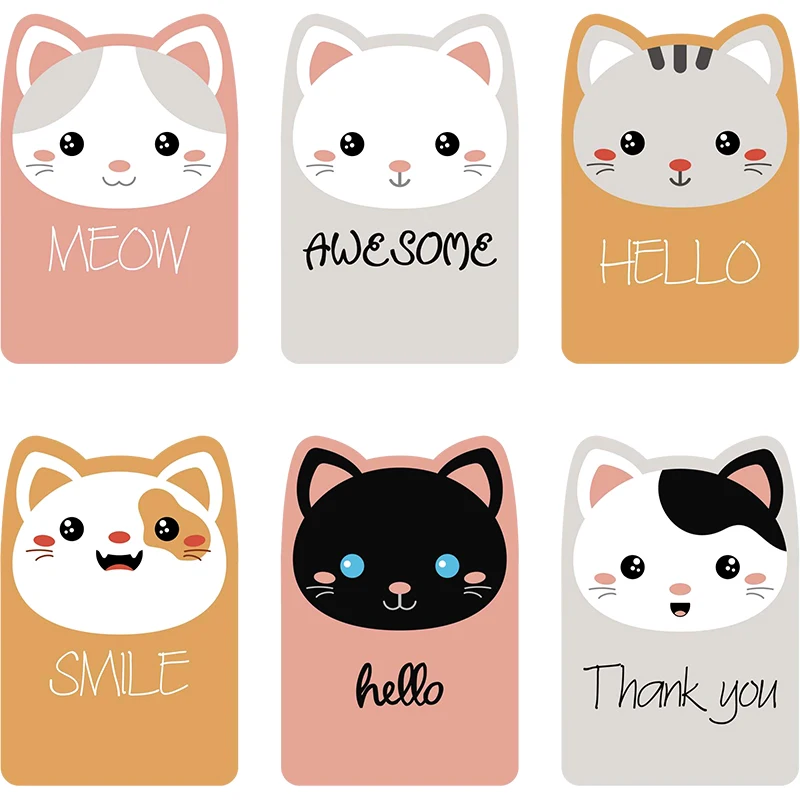 

Three Ratels C529-1 Cute kittens with 6 styles creative Sticker Car Window mobile phone home decoration sticker