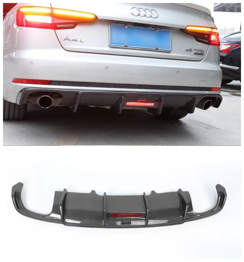 Карбоновое волокно заднего багажника для губ бампер Защита выхлопного отверстия