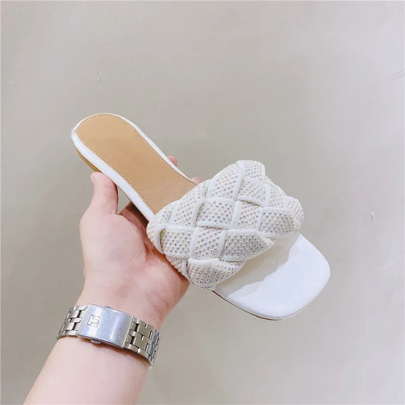 Fashion Rhinestone Pearl Twist Bridal Wedding Party Shoes Accessories For high Heels Flats Slipper Shoe Decorations flower