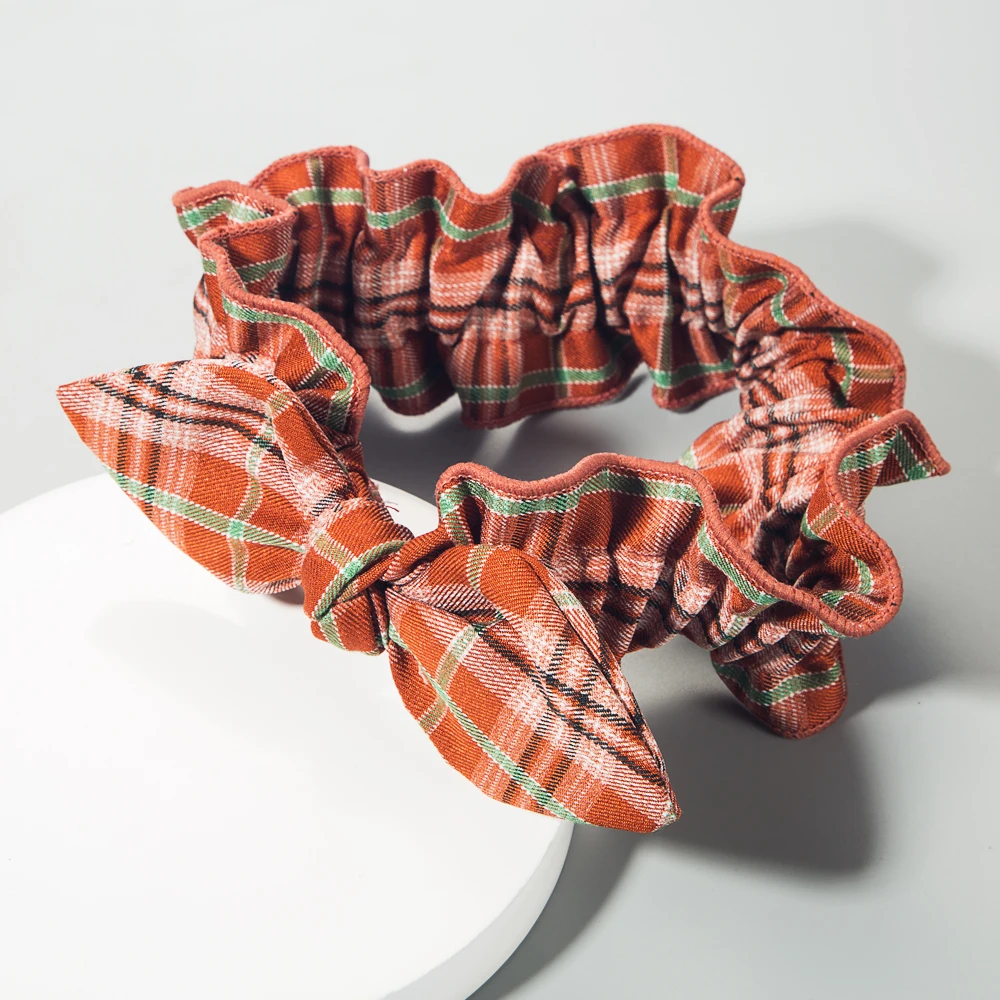 Тканевые резинки из ткани Оксфорд кольцо для волос в клетку толстой кишки