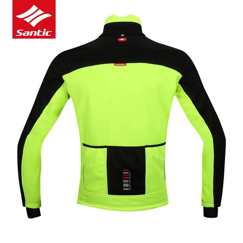 Santic Мужская Зимняя Термальная велосипедная Джерси с длинным рукавом флисовая