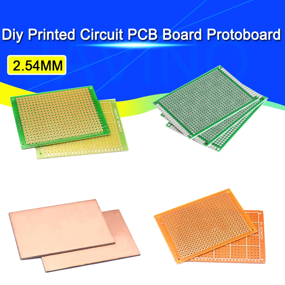 5PCS 4x6 5x7 6x8 7x9 Double Side Prototype PCB Universal Printed Circuit Board Protoboard For Arduino One side Welded plate |