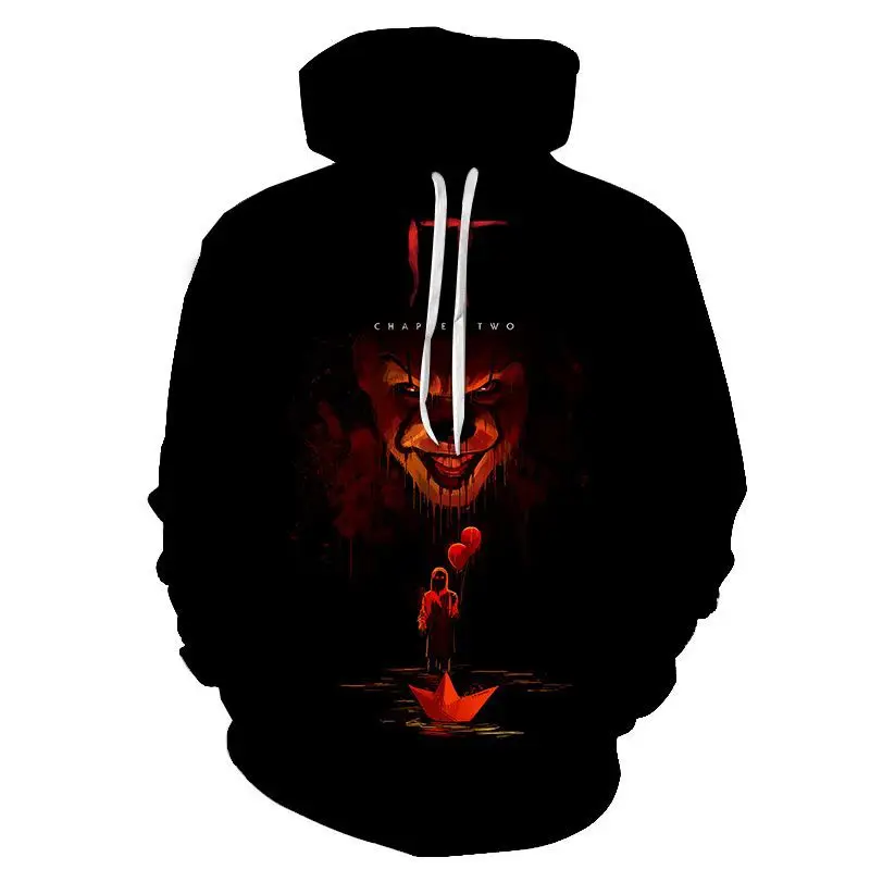 LMS-6214 Фильм ужасов худи с клоуном 3d Толстовка размера плюс S-6XL Спортивная одежда Мужская и женская нейтральный пуловер Азиатский размер - Color: LMS-6214