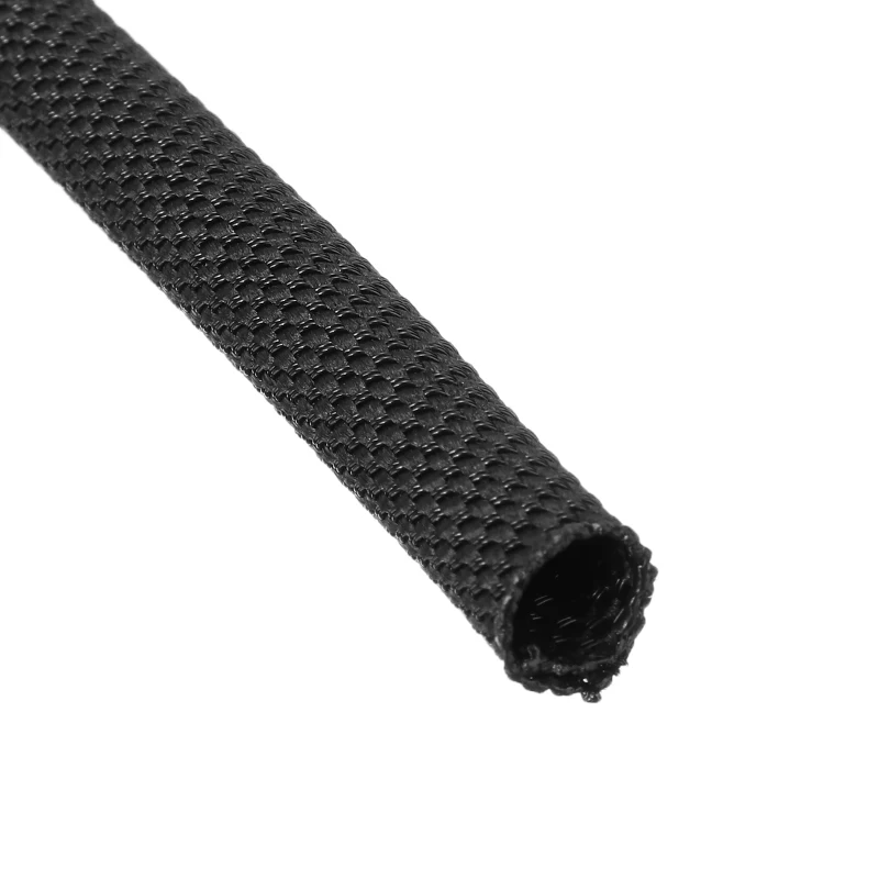 1pc Black Wrap Braided Cable Sleeve Mayitr Heat Insulation General Wire Pipe Hose Protection Nylon 5mm*300cm | Обустройство дома