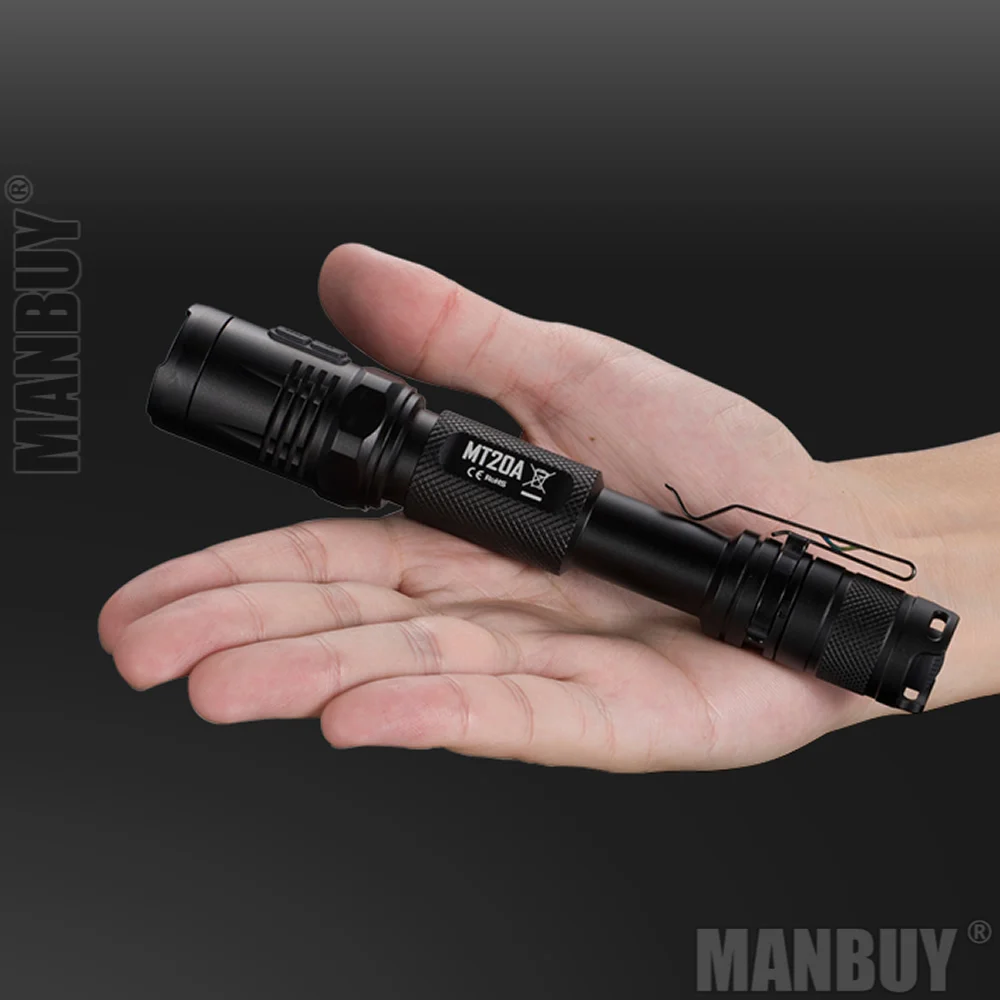 Discount NITECORE MT20A Multitask Tactical Flashlight R5 White+Red LED Light Illumination 2x AA Camping Hand Light Free Shipping