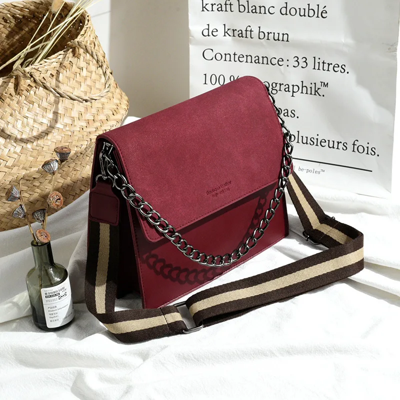 JIULIN Внешняя торговля твердая матовая маленькая квадратная сумка толстая цепь