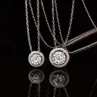 Женское ожерелье из серебра 925 пробы, с муассанитом