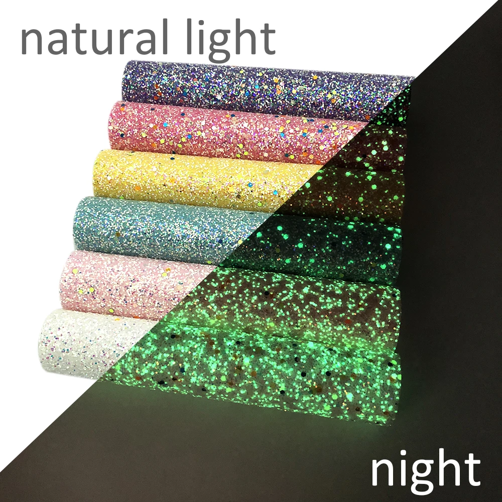 Аксессуары из синтетической кожи Давида 30*140 см блестки светится в темноте