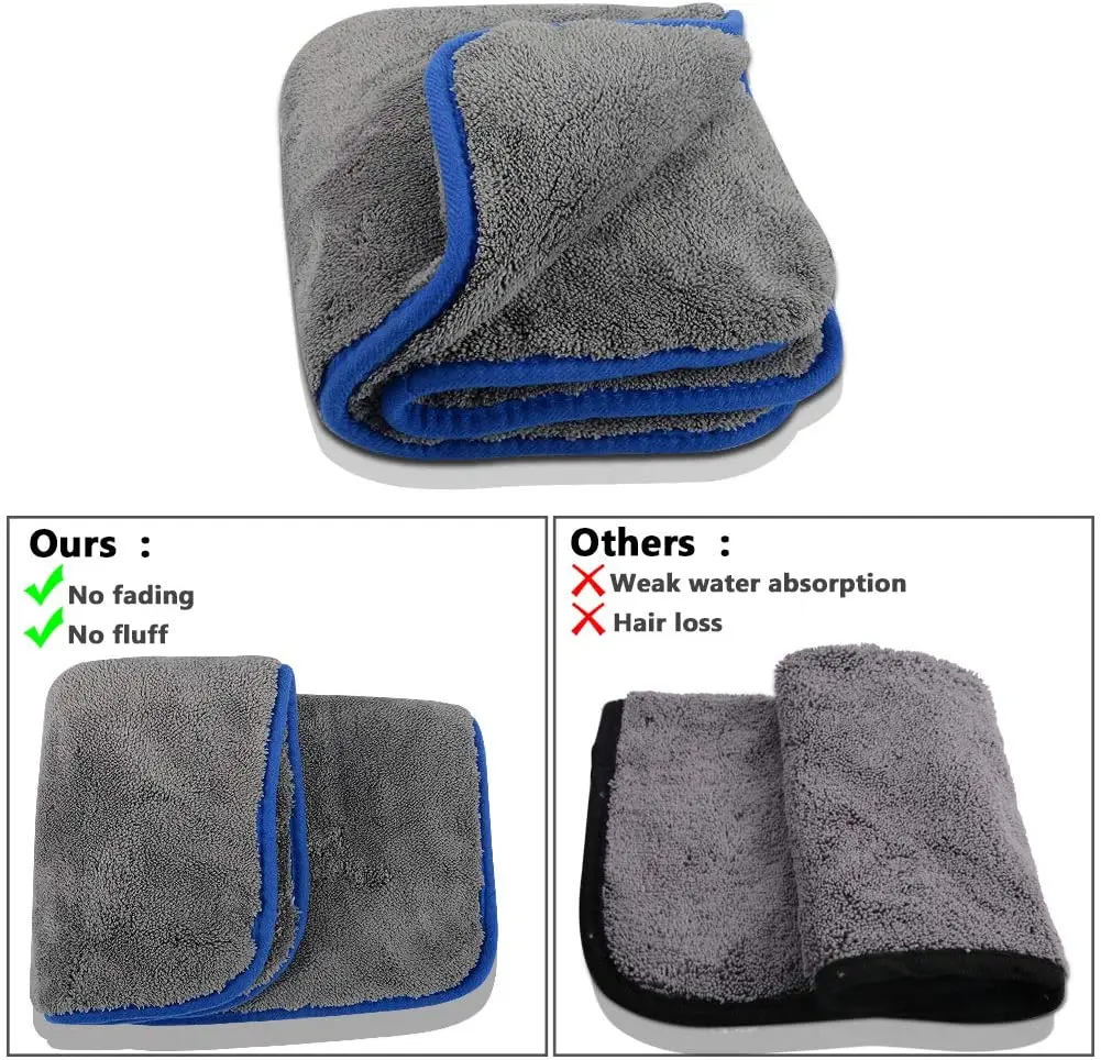 Салфетки для чистки автомобиля из микрофибры плотные 1200 г/м2 полировки воском и