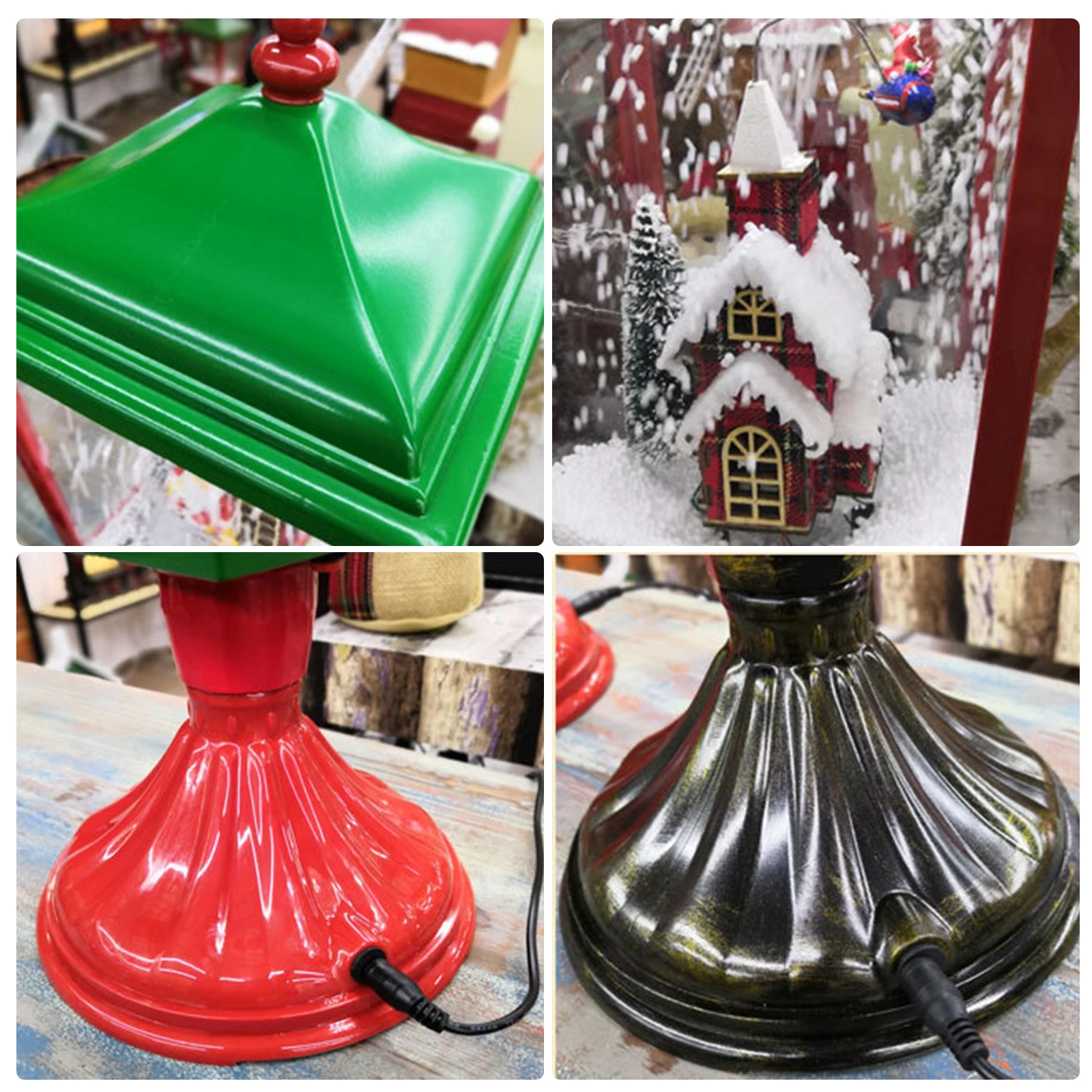 

Christmas Musical Snow Lantern USB & Plug in LEDs Fairy Lights Lamp Santa Claus Shaped Hanging Lighting with 3 Lovely Songs