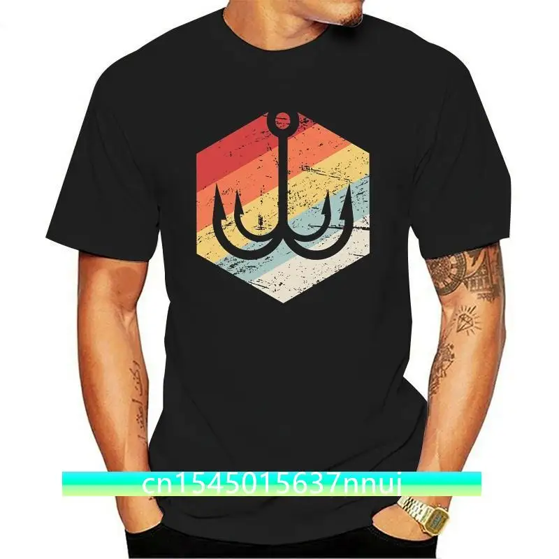 

New Fish Hook | Retro Vintage Bass Fisher T-Shirt Print Tee Shirt Men Short Sleeve Tee T Shirt Fashion Summer