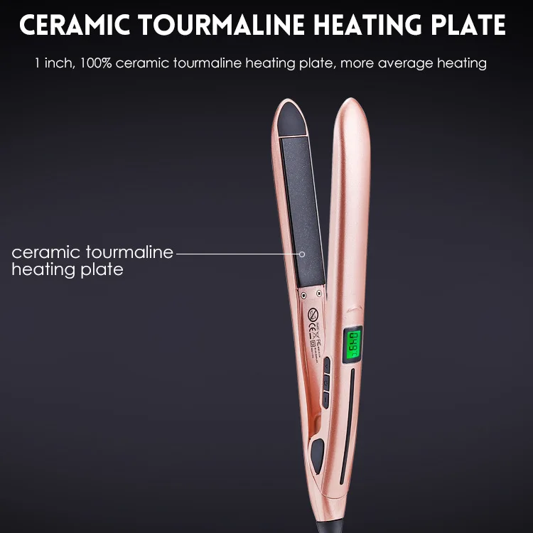 Выпрямитель для волос 450F с турмалиновой керамической пластиной 110 240 В|Утюжки