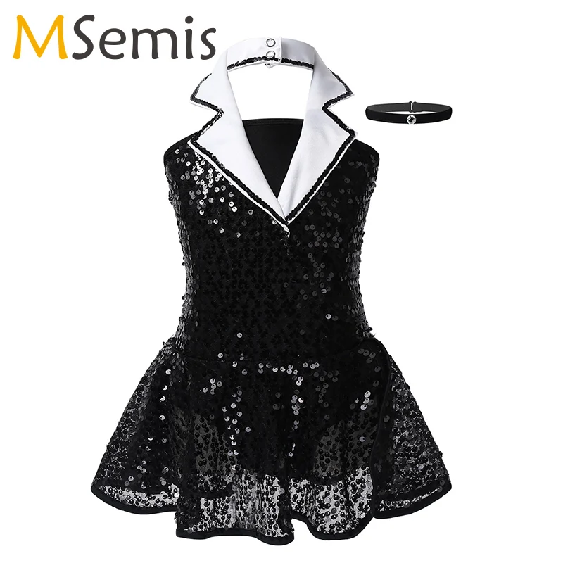 Костюм для джазового танца девочек блестящий джазовый костюм с блестками одежда