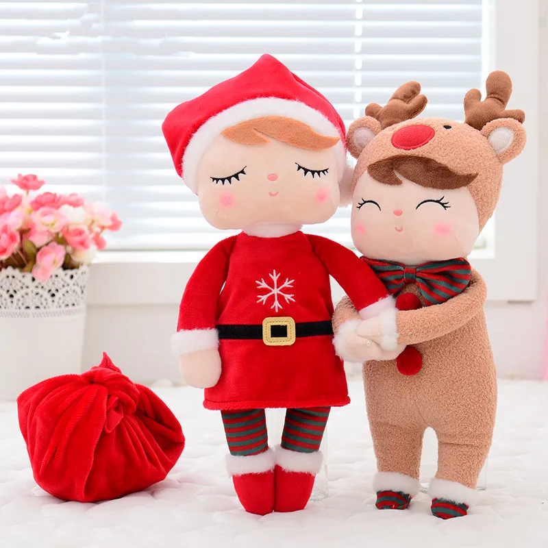 

Cute Baby Dolls Stuffed Lucky Girl Boys Christmas Redeer Plush Toys Christmas Birthday Kids Gift Home Bar Shopping Mall Decor
