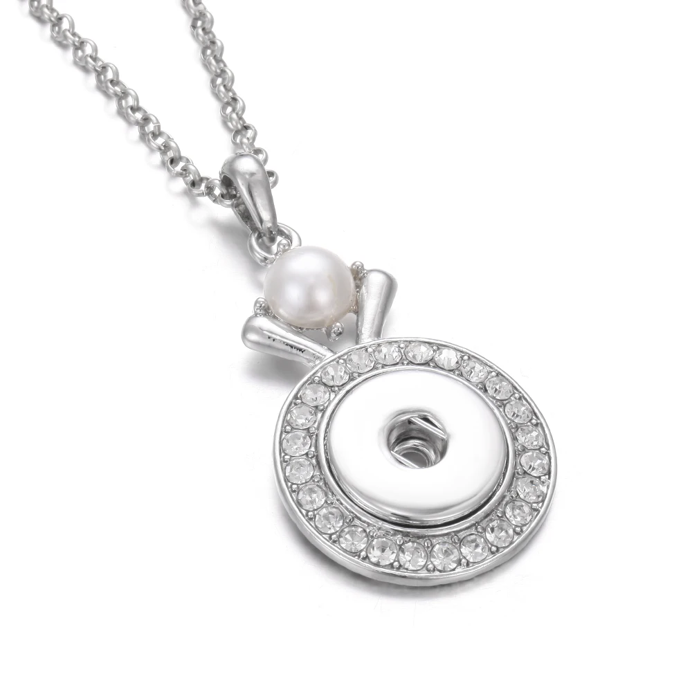 Новое ожерелье с кнопкой 18 мм 20 кнопки ювелирные изделия стразы цветок круглый