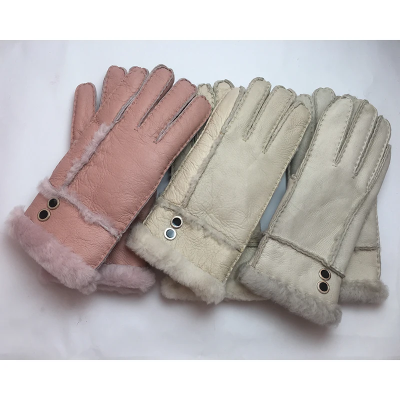 Женские перчатки новые зимние теплые варежки из натуральной шерсти и овечьей