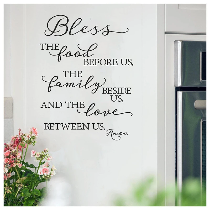 Настенная Наклейка с изображением обеденной комнаты молитвы и надписей | Дом сад
