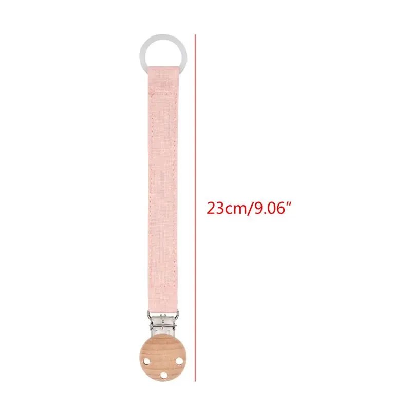 

OODTYTY Natural Beech Wood Pacifier Clips Chain Dummy Clip Pacifier Holder Nipple Soother Chain For Infant Baby Feeding