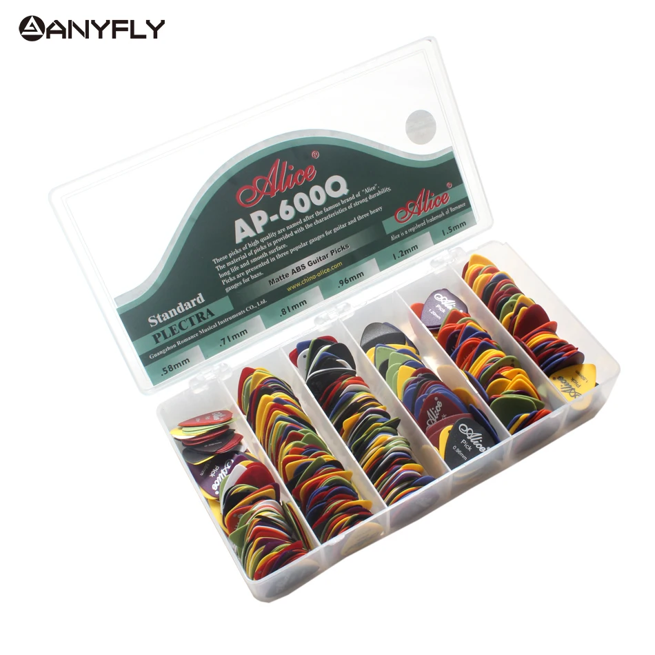 600 stücke alice ap 600q akustische elektrische gitarre picks matte abs gleitschutz plektrum picks verschiedene farbe und dicke großhandel f