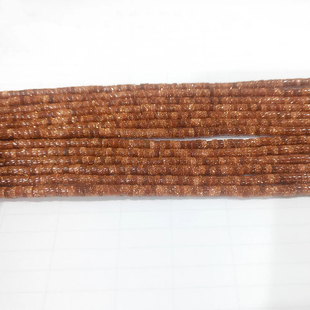 

Natural stone sands loose beads 4mm cylindrical sands stone beaded handmade DIY bracelet necklace earrings jewelry accessories