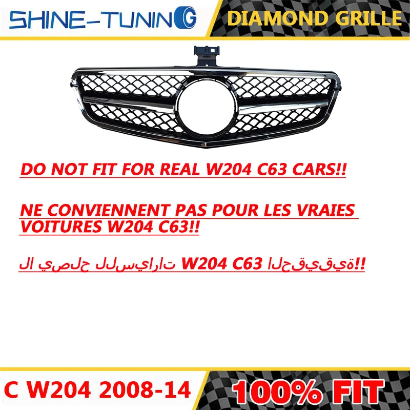 Подходит для C Class W204 C63 подходит amg matte black c200 c180 c300 c230 c280 c350 c63 style с