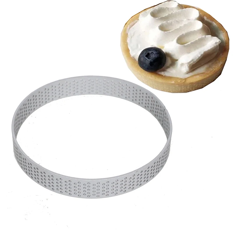 Алюминий сплава круглый торт кольцо прессформы торта Формы для Мусса перфорация