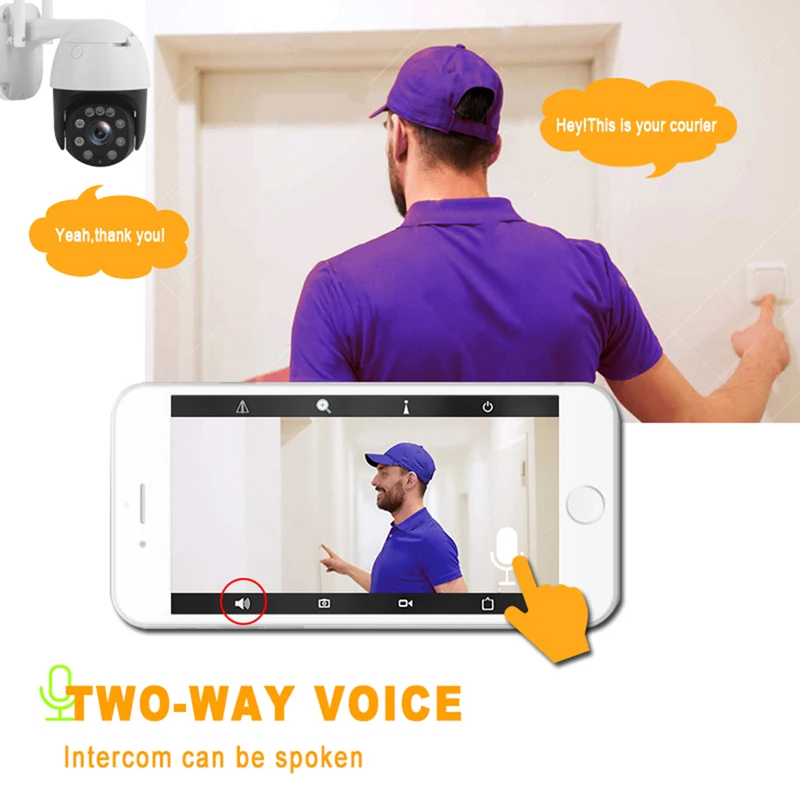 SECUEYE 1080P купольная IP камера Камера WiFi Pan/наклон 5X зум возможностью погружения на