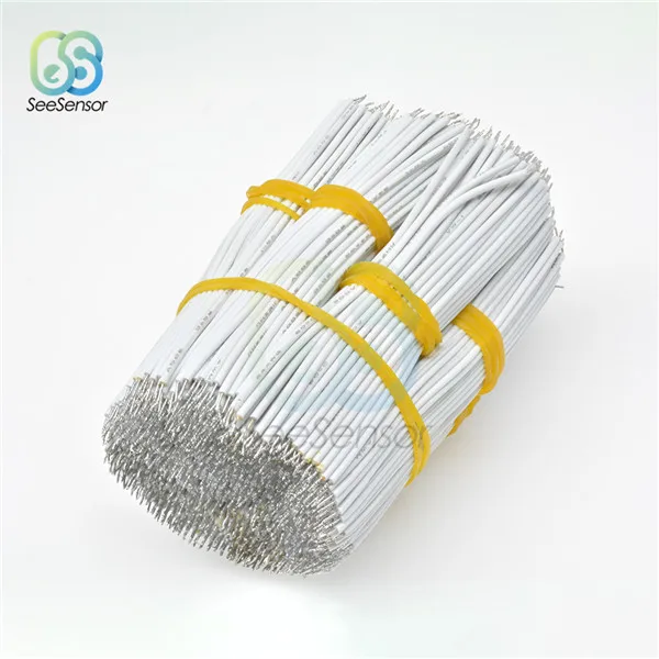 

100 шт./лот 24AWG 8 см Луженая макетная плата PCB припой кабель Fly Jumper Wire оловянные провода 1007-24AWG соединительный провод