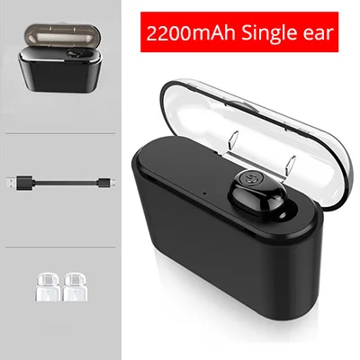 TWS 5,0 bluetooth беспроводные наушники X8 в ухо наушники Беспроводная гарнитура Водонепроницаемый с микрофоном громкой связи Наушники для телефонов - Цвет: Black